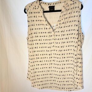 Torrid White'Friends' Print Tank Top